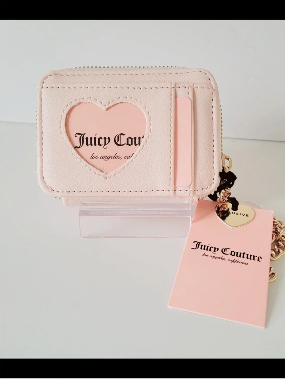Juicy Couture Pink Logo Compact Wallet NWT